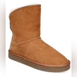 STYLE & CO Women's Teenyy Winter Booties in Chestnut Brown Size 8 New with Box